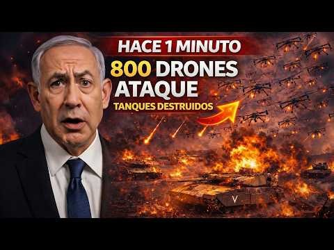 HACE 1 MINUTO: Irán despliega 800 drones: ¡tanques de las FDI destruidos en segundos!