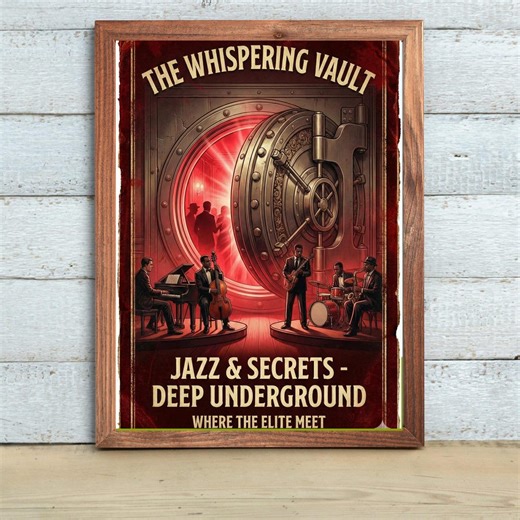 Speakeasy Jazz Art Print: Vintage Vault, Underground Bar Decor (digital Download) - Etsy