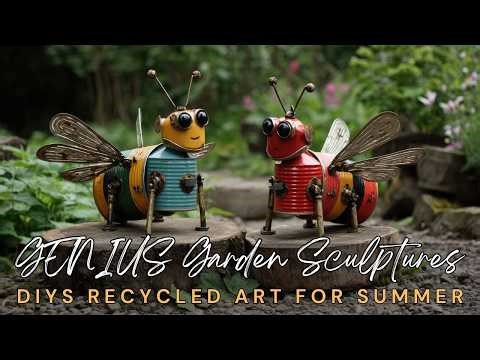 🐦🌞 10 GENIUS Garden Sculptures from Trash! DIYs Recycled Art for Summer Garden Ideas
