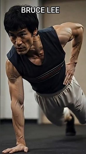 Bruce Lee defies physics with two-finger push-ups #brucelee #kungfu #strength