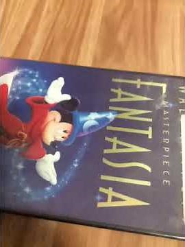 Fantasia 1991 Vhs Review Vertical Gold Sticker Label Copy