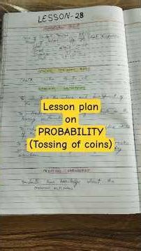 Lesson plan on Probability| Tossing of Coins🪙#shorts #maths #lessonplan #probability #coins #class10