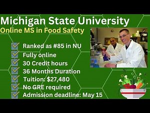 5 universities for online masters in Food Science - No GRE required