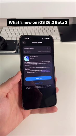 Apple released iOS 26.3 Beta 3 - What’s new? #ios #Apple #iPhone #iOS26 #iphone17