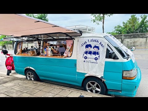 Cafe Vlog Mini Coffee Shop Van Cute Mobile Kopi Small Business Ideas Barista Work Relaxing Mood 4K