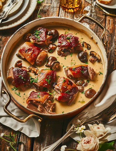 Sauté de canard aux cèpes pour 6 personnes - Recettes - Elle à Table