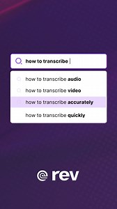 Get accurate transcriptions in no time! Our human network of transcriptionists will turn your audio and video files into text quickly. Try it today for a seamless experience with fast, accurate results ✨ | Rev | Facebook