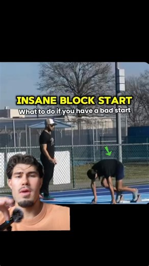 Lucas Tailin | Speed & Strength Development on Instagram: "Comment “BLOCKS” if you want the perfect scientific block start set up! This is one of the best block starts I’ve ever seen! Here are the 5 main KPIs of a great block start! 1. Set position: good leg angles and shoulder on top of hands 2. Push with both legs 3. Hips over knees when they meet 4. Strikes under the hip instead of stabbing forward at the ground 5. Finally he pulls the foot and knee through right after toe off (low heel recov