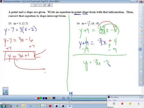 VIDEO 3-2: Writing equations of lines