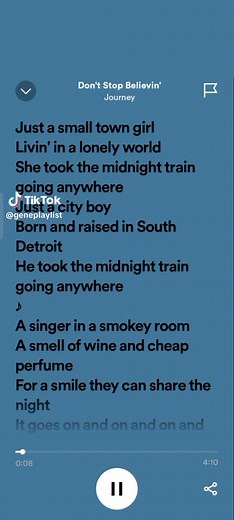 Old Songs for Karaoke: Don't Stop Believin' Full Lyrics Video