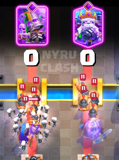 Skeleton Army Evo versus Royal Ghost Evo in Clash Royale
