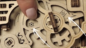 Wood Trick Enigma Chest Lock Puzzle Box Wooden 3D Puzzles for Adults to Build - Engineering DIY Project Mechanical Model Kits for Adults Wooden Models