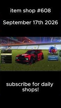 Rocket League ITEM SHOP Daily #607 (17th September 2026)