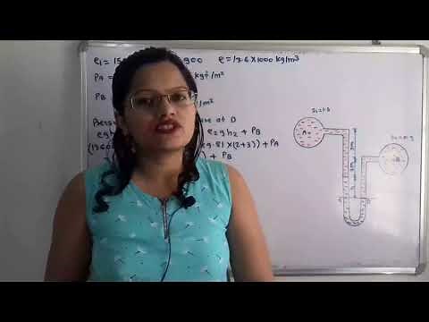 Problem on U-tube differential manometer/ Pressures and its measurements