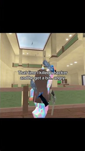 Ups the hacker got a bit angry #roblox #mm2 #robloxmemes