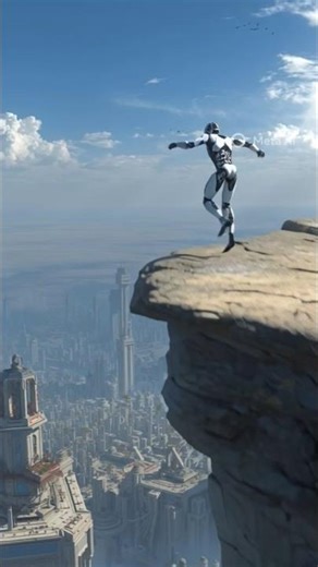 Robot Jumping from Cliff 😲😲