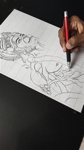 Hanuman ji drawing 🙏🏻 . #shorts #hanuman #drawing