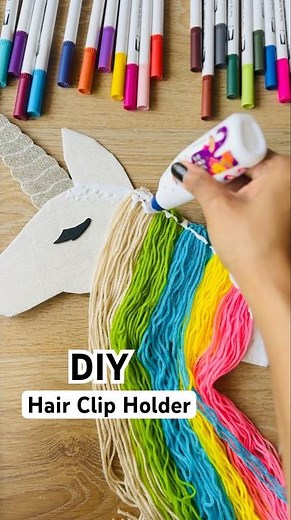 DIY Hair Clip Holder😱 #crafteraditi #handmade #diy #craftactivity #useful #quickcraft ‪@CrafterAditi‬