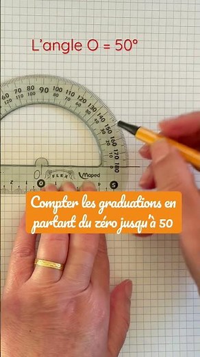 Comment construire un angle avec un rapporteur #maths #mathscollege #6ème #shorts