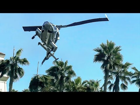 Helicopter Spins Out of Control