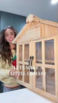 MAKE A FREE LITTLE LIBRARY W ME!! 📚🥹 #diyproject #beforeandafter #books #littlelibrary