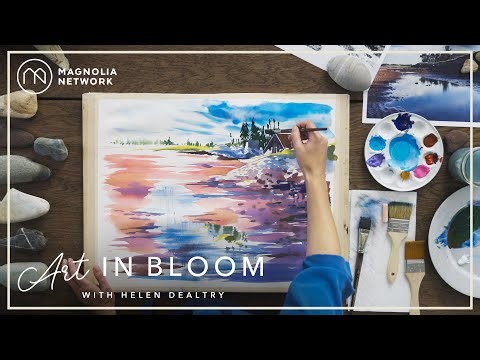 How To: Gouache Landscape Tutorial: Painting a Summer Scene | Art in Bloom | Magnolia Network
