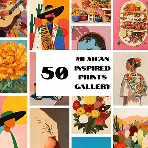 Mexican Art Gallery Prints Cactus Plant Wall Art Mariachi Fiesta Mexican Woman Artwork Abstract Latina Landscape Art Bundle Mexican Poster - Etsy