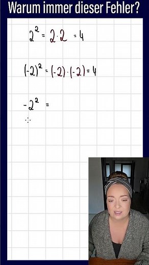 Why -2^2 is not 4 – a typical sign error explained ✍️