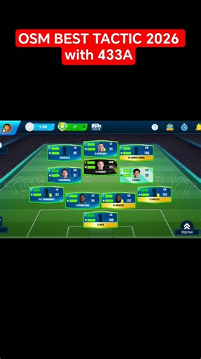 OSM 433A BEST TACTIC 2026 #osm2026 #onlinesoccermanager #shorts
