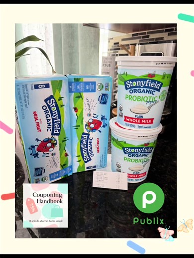 🛒 PUBLIX 💚 – Yogurt Deal Alert 🥣✨ 📅 Válido: 02/25/26 –03/03/26 (Otros Estados) y 02/26/26 – 03/04/26 (Florida) Organic probiotics BOGO = YES please 🙌🏼 ✔️ 2 Stonyfield Organic Plain Whole Milk Yogurt (BOGO $5.79) 📲 $1.50 Ibotta each = $3.00 back ✔️ 2 Stonyfield Organic Strawberry Reduced Fat Yogurt (BOGO $4.89) 📲 $0.75 Ibotta each = $1.50 back 💵 You pay BOGO price in store 📲 Total rebates back: $4.50 Así se compra organic sin pagar full price 💚 Rebates may vary by account. Check your a