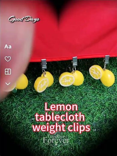 Popular lemon table cloth weight clips #factory#tableware#tablecloth#Clips#Clamps#lemondecor