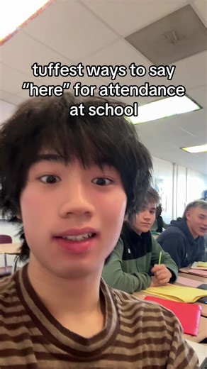 nuttiestsock67 (@thienlovesdonuts)’s video of tuff ways to say here in class
