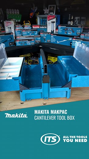 There is so much more to Makita Makpac than just the standard Blue Box! This Cantilever Tool Box gives you a lot of ways to divide your kit! • Perfect for carrying hand tools, accessories, fixings and more 🛠 • Connectable to other MAKPAC cases and boxes 7 📦 • Includes sorting trays for small accessories 🤏 Check it out: https://its.co.uk/MAKP84137 #itstools #makitatools #makpac #toolstorage #newtools | its.co.uk