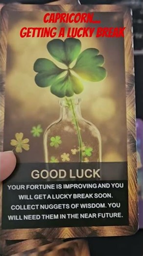 Capricorn Weekly Tarot Reading ~ GETTING A LUCKY BREAK SOON!