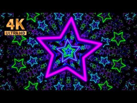 ✨ 4K VJ LOOP 🔥 DJ Visuals ⚡ 🌈 📽️ 🔊 🌀 LED VFX LASER ABSTRACT UHD 💎 📺 🎇 ✨ Neon Star Pulse Strobe