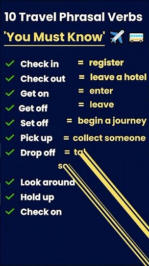 10 Travel Phrasal Verbs You Must Know to Speak English Fluently