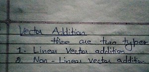 Vector Addition there are two types Linear Vector addition Non-... | Filo
