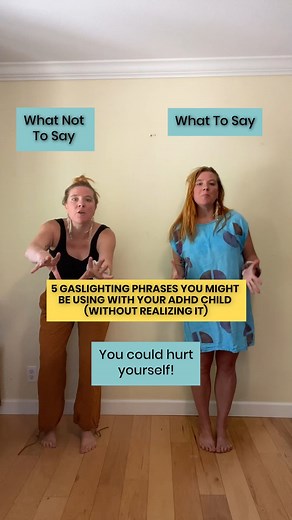 Gaslighting Phrases You Might Be Using With Your ADHD Child 💬 ADHD brains filter language differently. ➡️They are hypersensitive to the words No, Not and Don’t ➡️They often miss the “not” part ➡️They focus on the action that follows instead Instead of telling your child what they’re doing poorly, teach the child what to do instead and reinforce the positive behavior! If you are struggling with giving negative directions to your ADHD child, follow me and I’ll show you how to flip them into posit