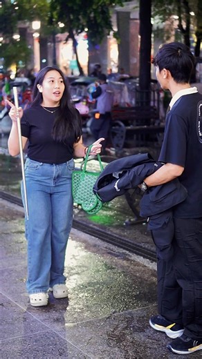 stick prank making shock