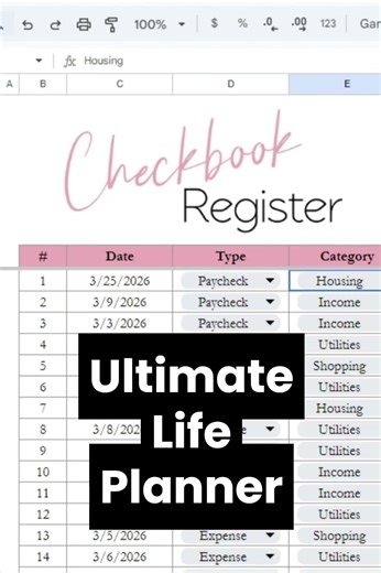 How to Stay Organized with this Life Planner Template - Works in Google Sheets and Excel
