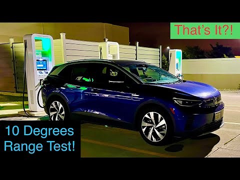 Volkswagen ID.4 75 MPH Cold Weather Range Test! How Far Can it Go in Cold Weather?