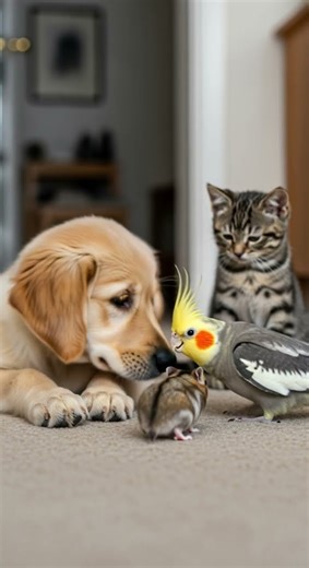 Friends quietly watch over their sleepy puppy in the cutest nap ever