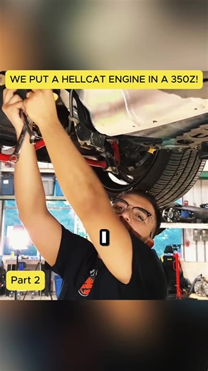 WE PUT A HELLCAT ENGINE IN A 350Z! P2#car #cars #engineering #engine #rebuild