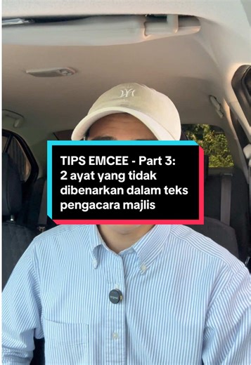 Tips Emcee: Dua Ayat Terlarang untuk Majlis