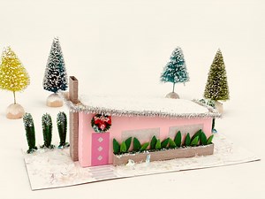 Putz-style Paper House Pattern: Mid-century Holiday Village (digital Download SVG) - Etsy