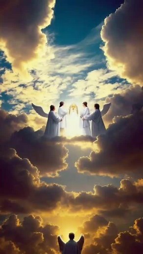 Angel in the Clouds: Ethereal Light and Serenity