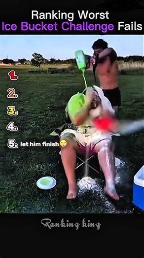 Ranking Worst Ice Bucket Challenge Fails 🤫☠️#ranking#funny#fails#unexpected#new#virelshorts