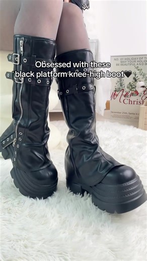 Black Platform Knee-High Boots: A Style Essential