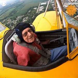 17K views · 1.2K reactions | This World War II and Korean War veteran took to the sky to celebrate his 97th birthday. | CBS Sunday Morning | Facebook