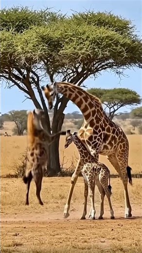 Hyena's Worst Decision Ever Attacking This Giraffe